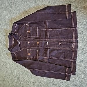 Susan Graver Petite Stretch Denim Vintage Utility Jean Jacket. BNWT. Never worn.